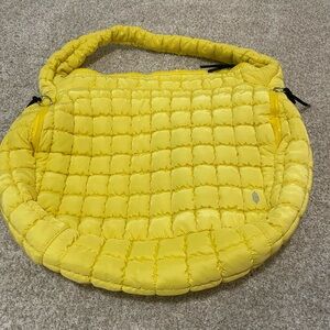 Free People Yellow Quilted Tote Bag